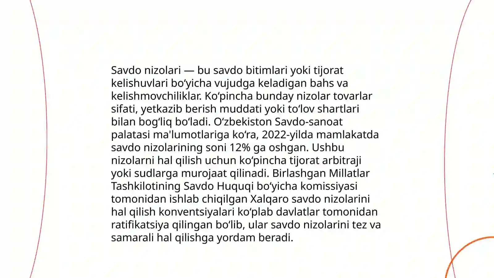 Savdo nizolarida arbitajning oʼrni 4