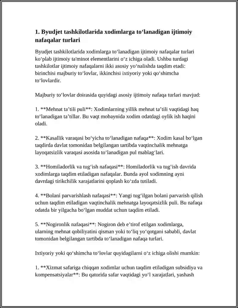 Byudjet Tashkilotlarida Xodimlar Bilan Ijtimoiy Nafaqa Boʻyicha Hisob-Kitoblar Hisobi 4