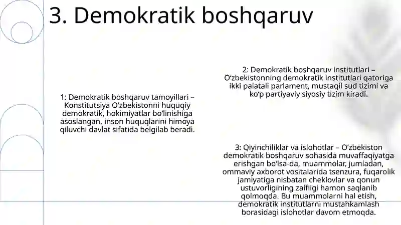 OʻZbekiston Suveren, Demokratik, Huquqiy, Ijtimoiy Va Dunyoviy Davlat 4
