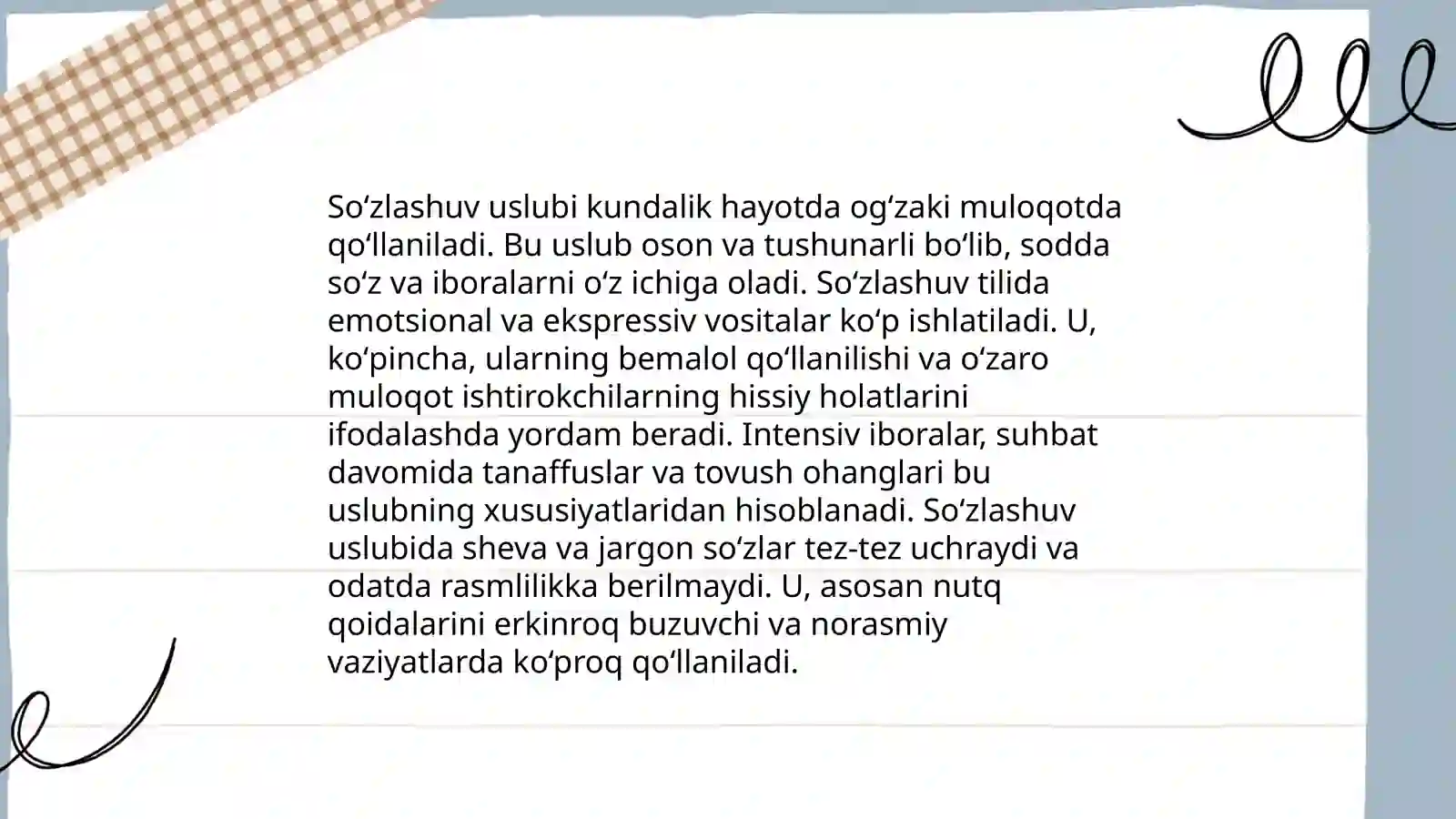 Soʻzlashuv uslubi va uning xususiyatlari 4