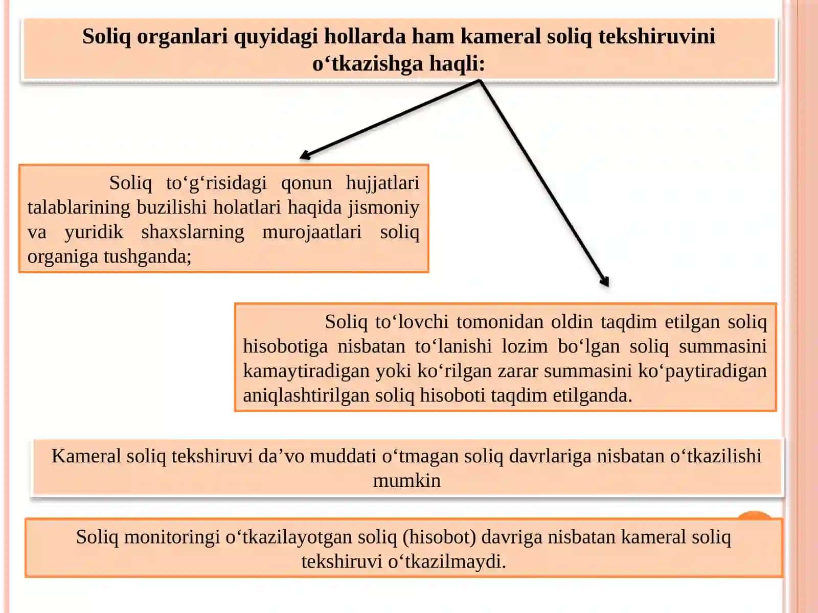 Soliq tekshiruvi. Soliq tekshiruvi tashkil qilish 4