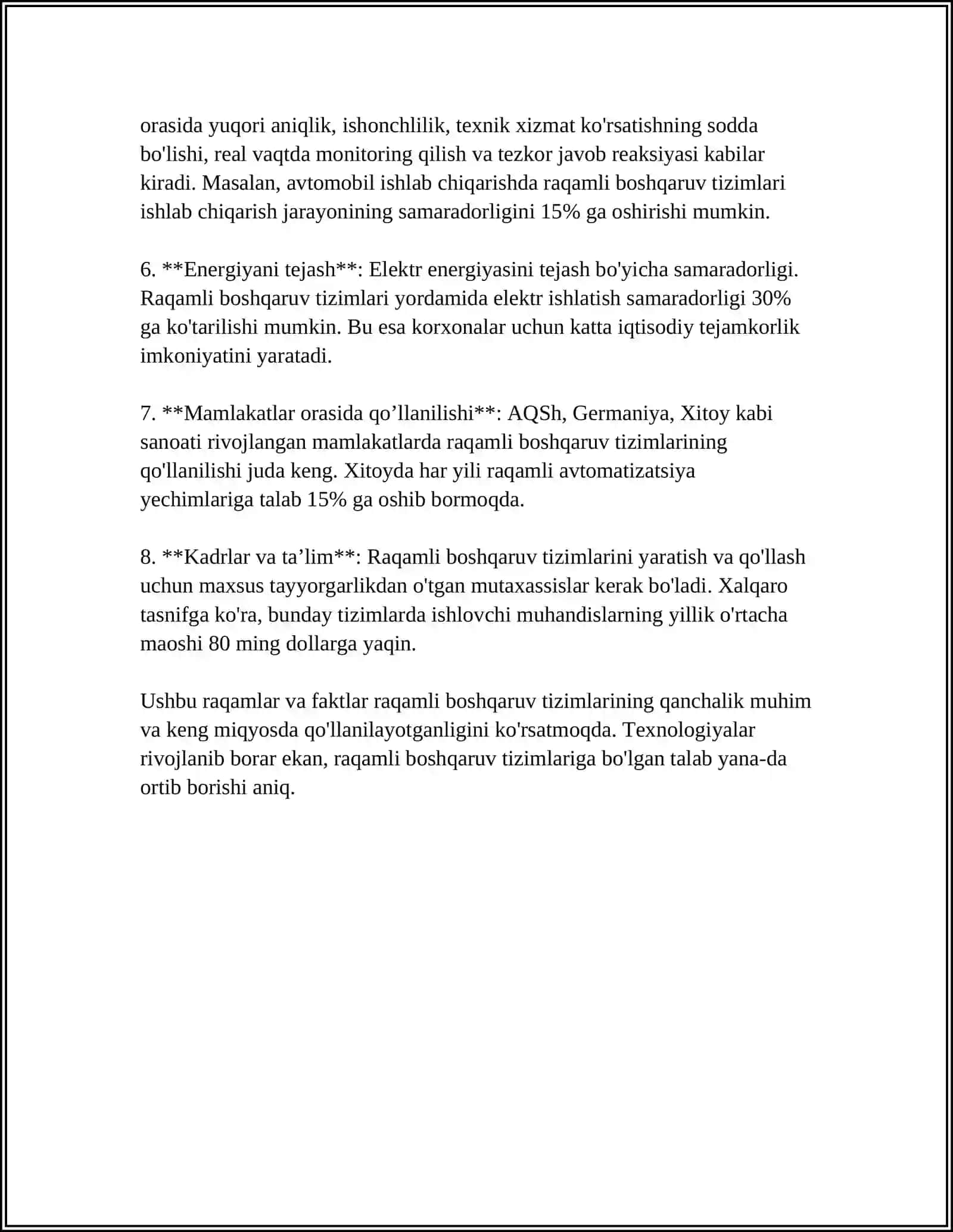 DAVLAT BOSHQARUVIDA RAQAMLI TEXNOLOGIYALARNI RIVOJLANTIRISH 4