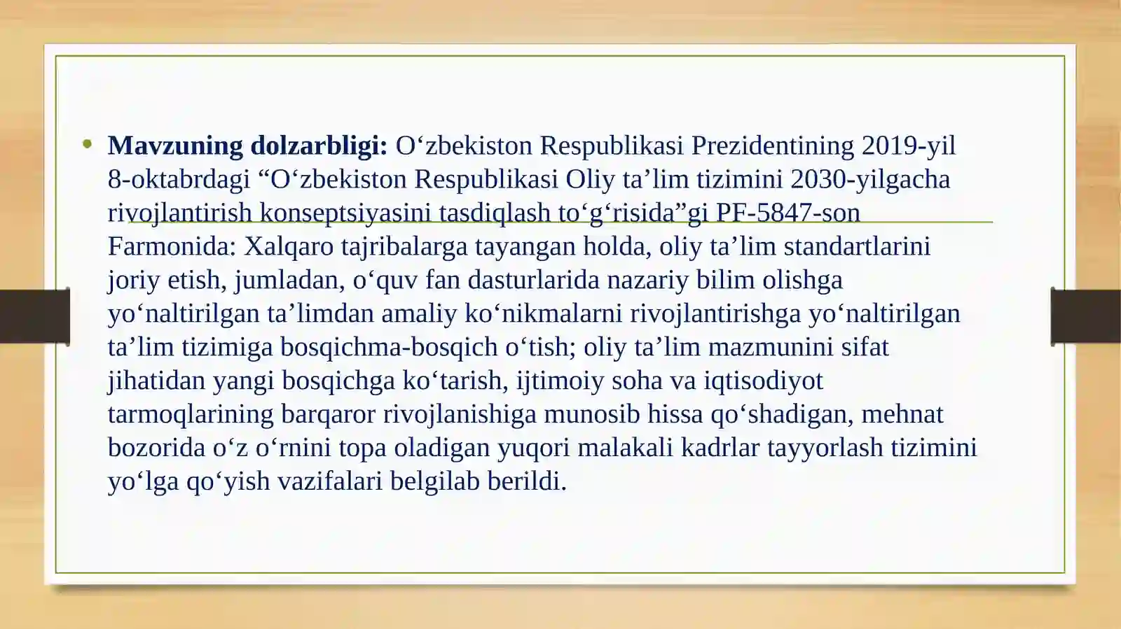 Ijtimoiy fanlar fakulteti Psixologiya (Amaliy psixologiya) t’lim yo‘nalishi 4-bosqich 222-guruh talabasi Bazarova Ruzigulning “Ta’lim muassasalarida psixologik xizmat” fanidankursi shibo‘yicha tayyorlagan taqdimoti 4