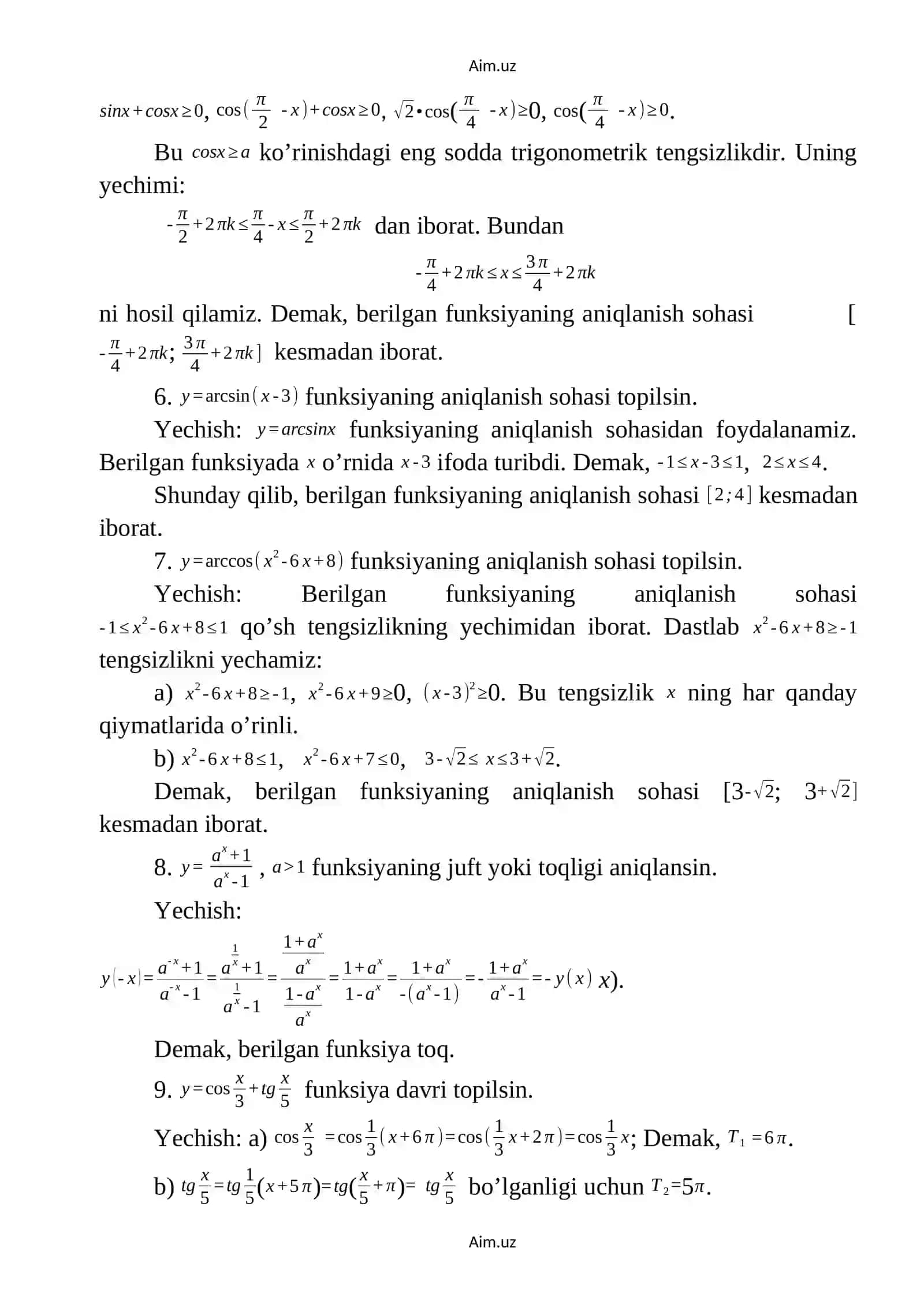 Omonov shahzodning algebra fanidan mustaqil ish 4