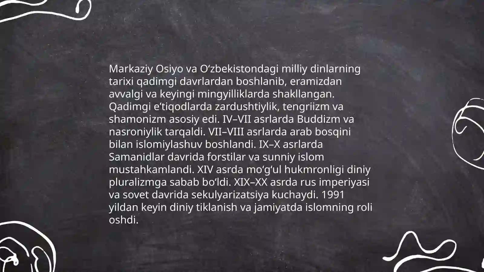 Milliy dinlar 4