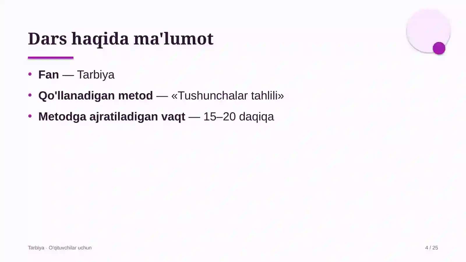 tarbiya darslarida tushunchalar tahlili metodidan foydalanish 7704 4
