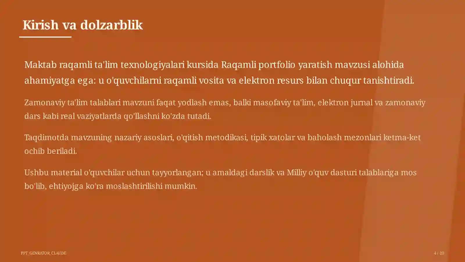 Raqamli portfolio yaratish 4