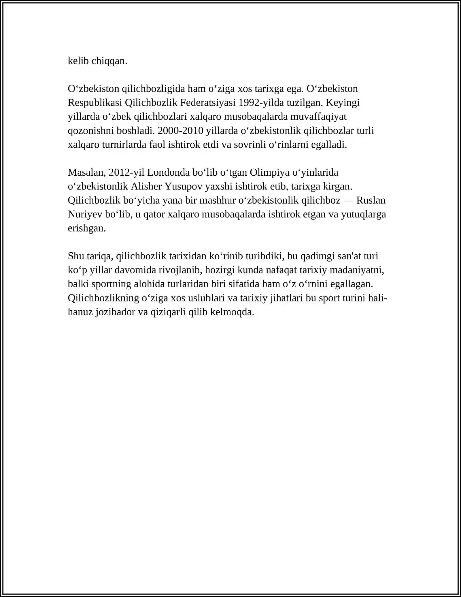 QILICHBOZLIK 4