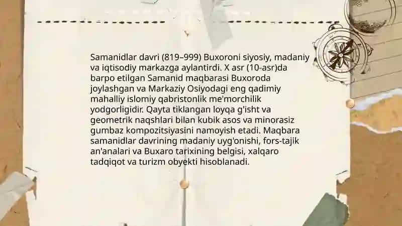 Buxoro — tarix, madaniyat va zamonaviy hayotning uyg‘onish joyi 4