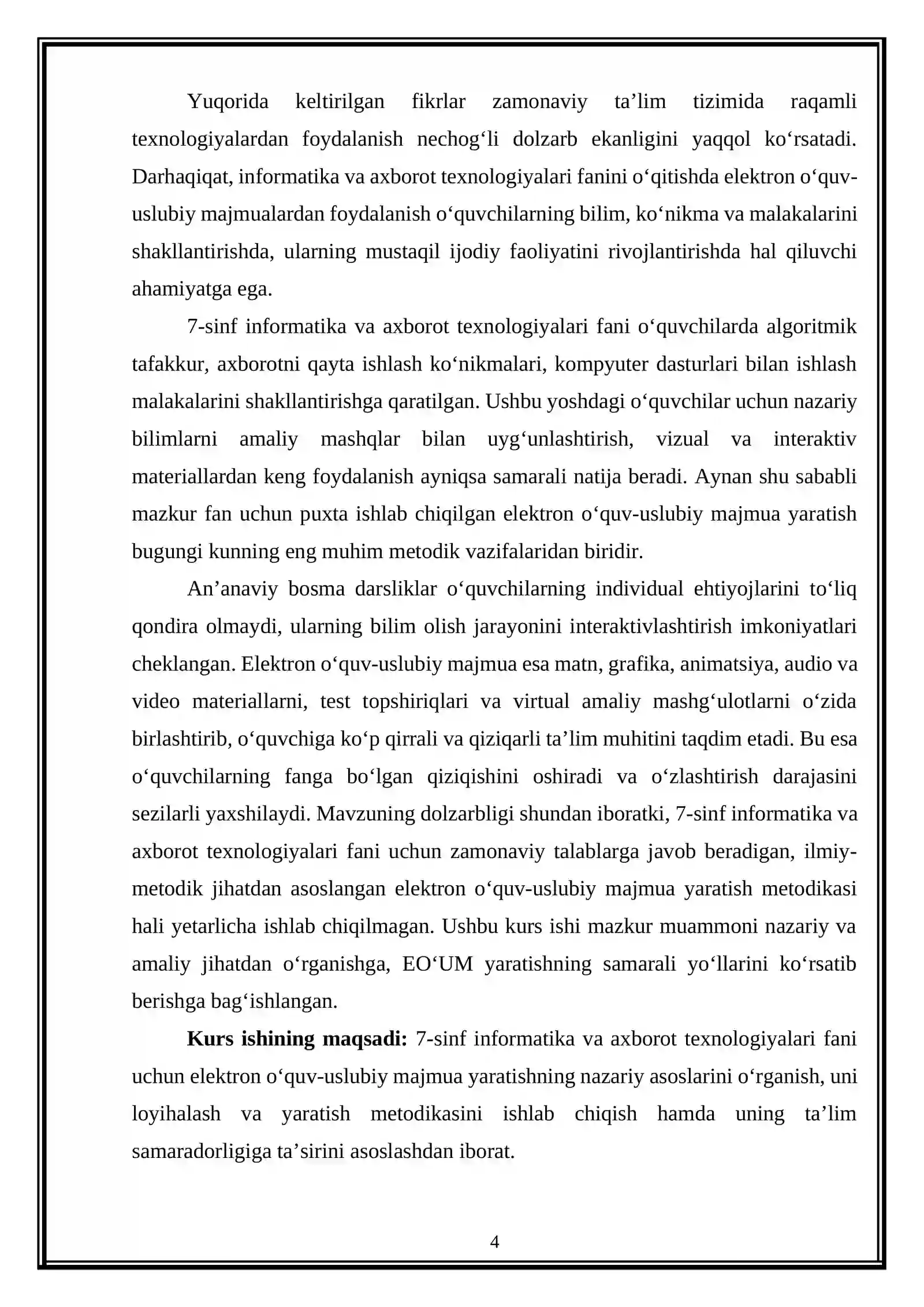 7-sinf Informatika va axborot texnologiyalari fanidan elektron o‘quv-uslubiy majmua yaratish metodikasi 4