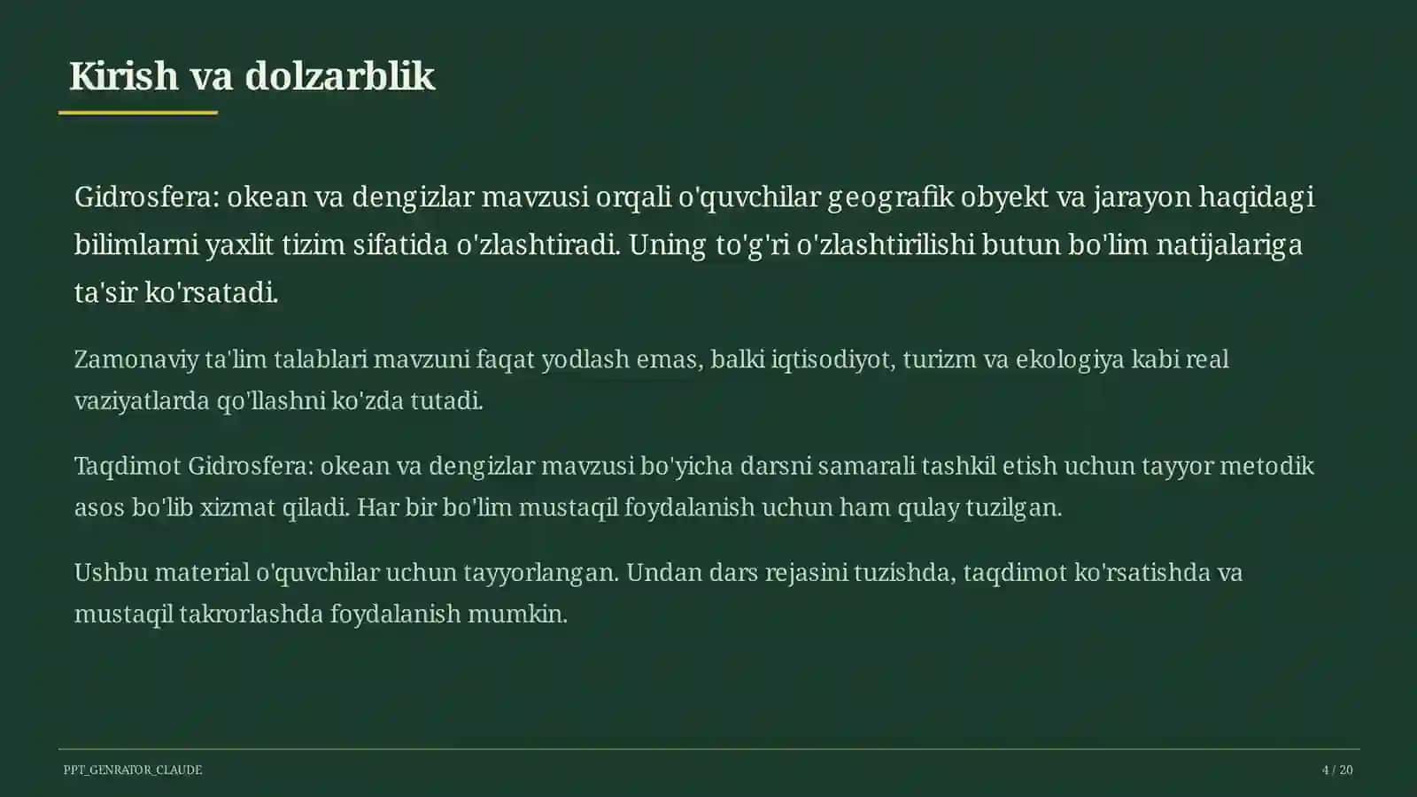 Gidrosfera: okean va dengizlar (6-sinf) 4