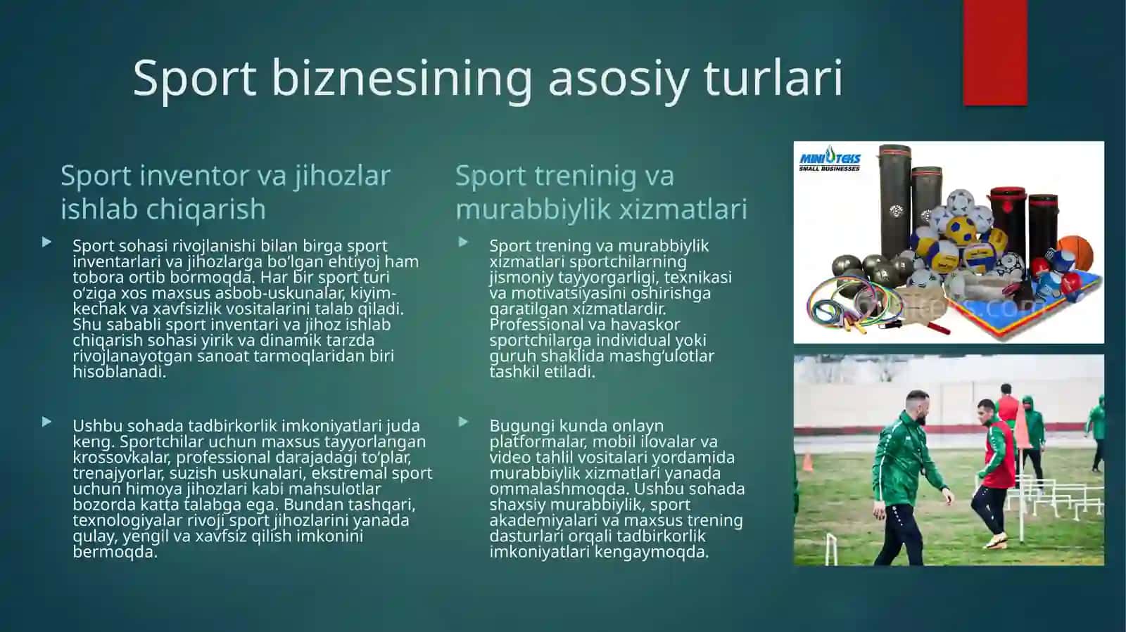 SPORT DATAD, BIR KORLIK VA BIZNES MODLAR 4