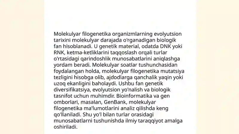 Filogenetik daraxt 4