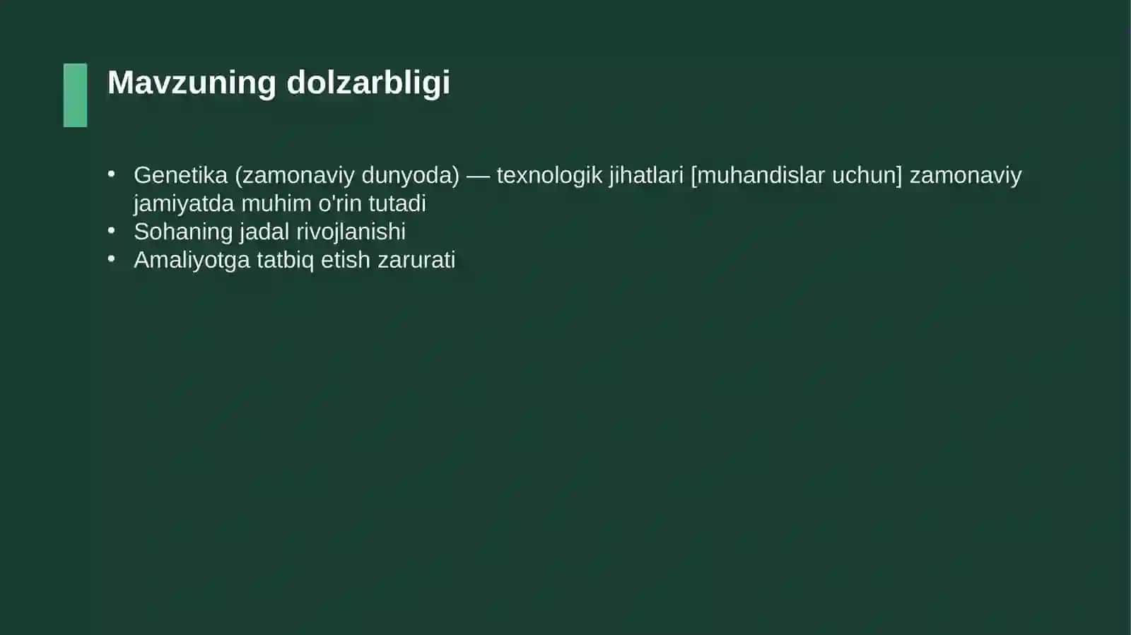 Genetika (zamonaviy dunyoda) — texnologik jihatlari [muhandislar uchun] 4