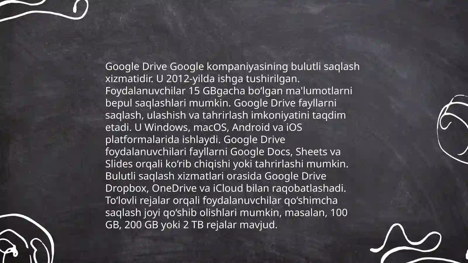 Google Drive xizmatlari 4