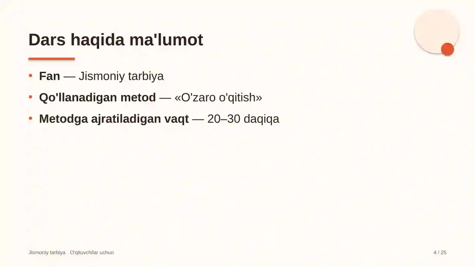 jismoniy tarbiya darslarida o'zaro o'qitish metodidan foydalanish 8189 4