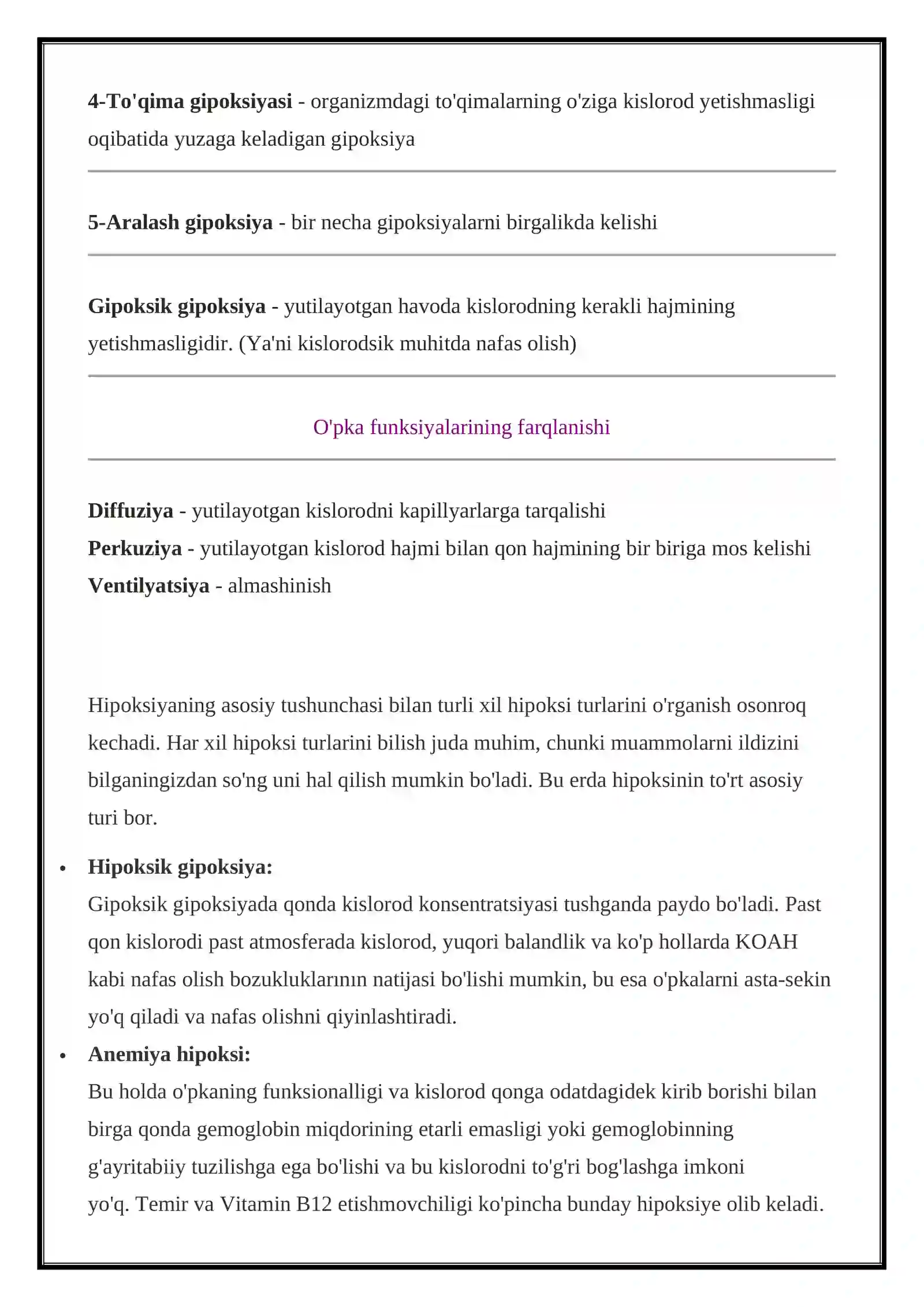 Gipoksiy turlari 4