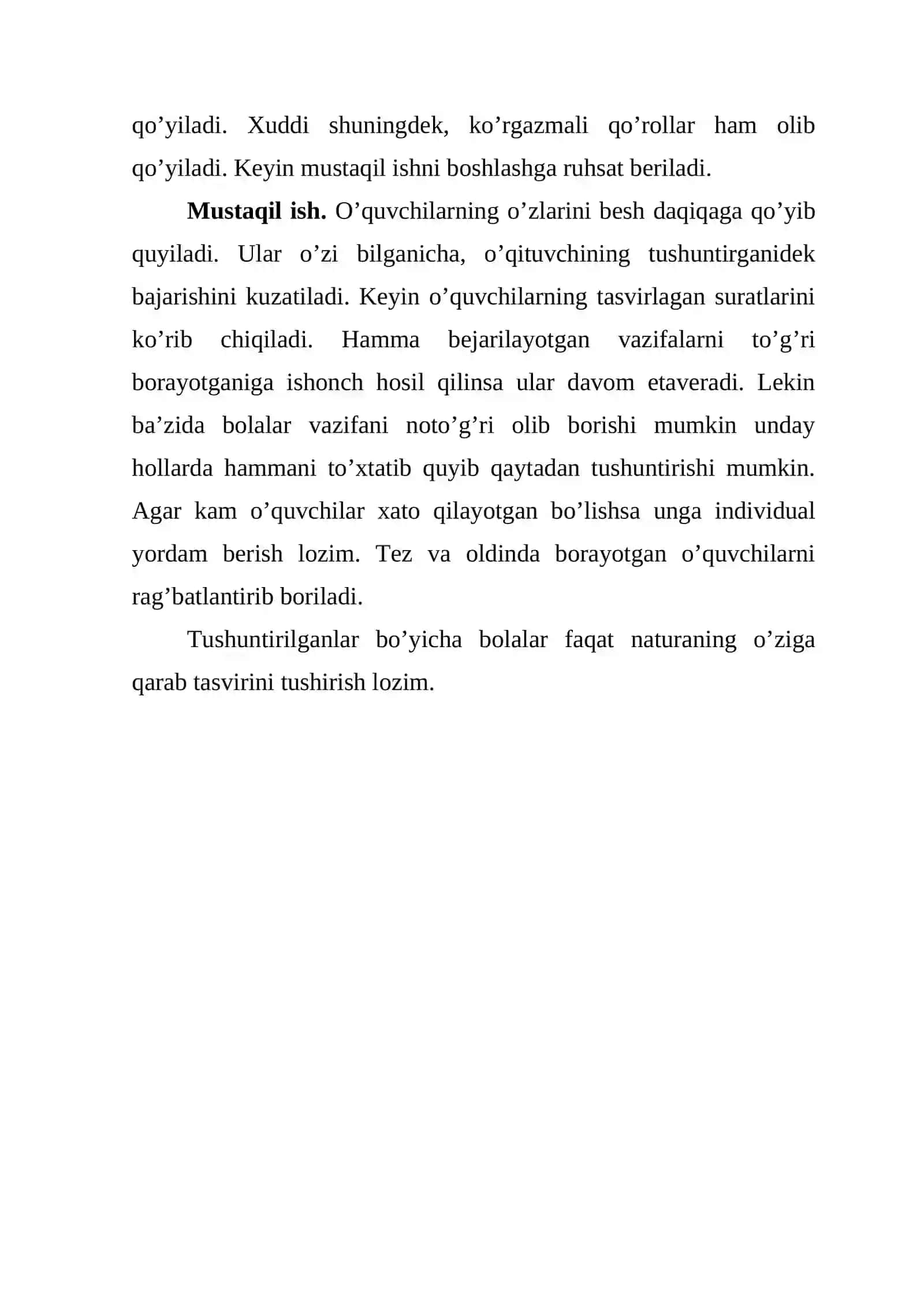OQ VA QORA RANG TUSLARIDA GRIZAYL TASVIRINI ISHLASH Dars ishlanma 4