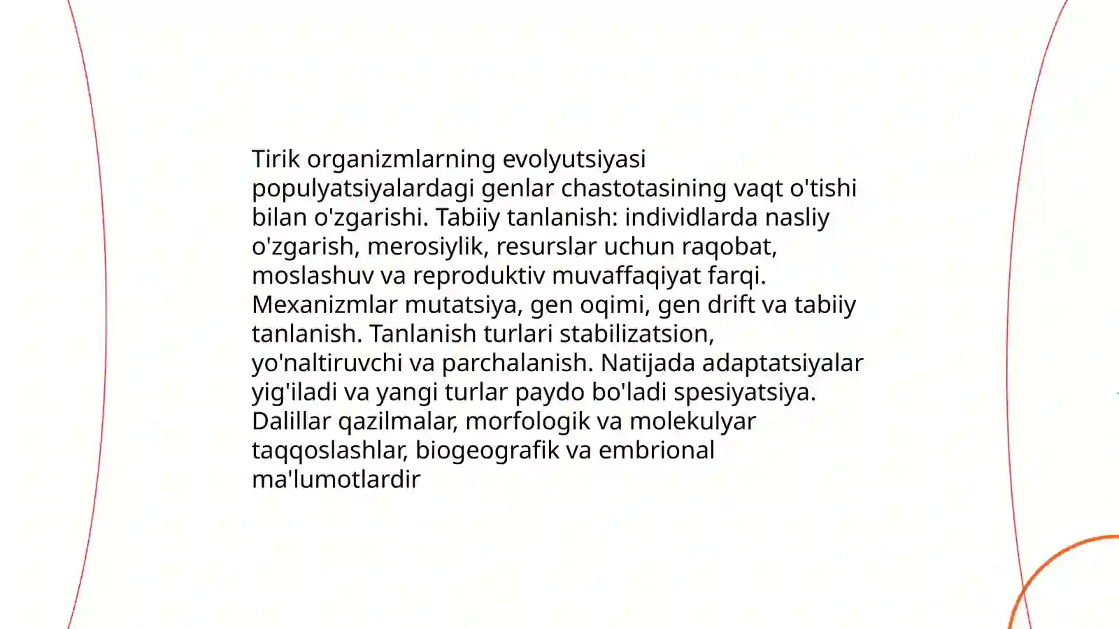 Tirik organizmlarning biosferada tarqalishi, evolyutsiyasi va yashash muhitlari 4