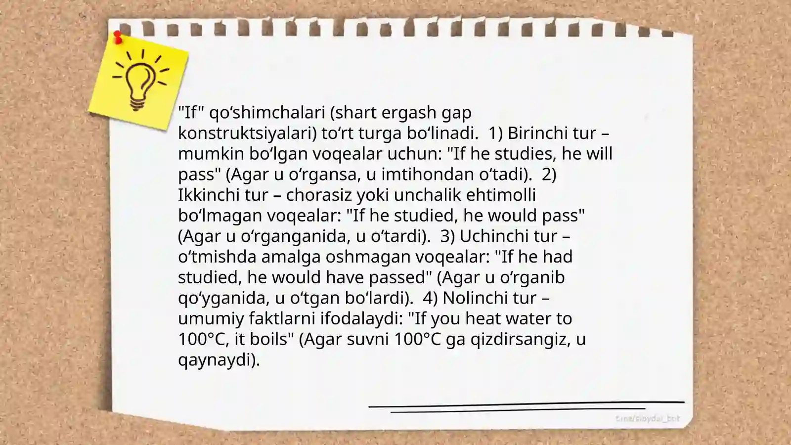 If clauses qoidalari 4