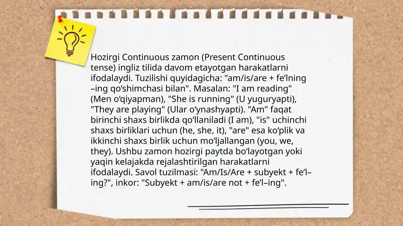 Present Continuous Tense 4