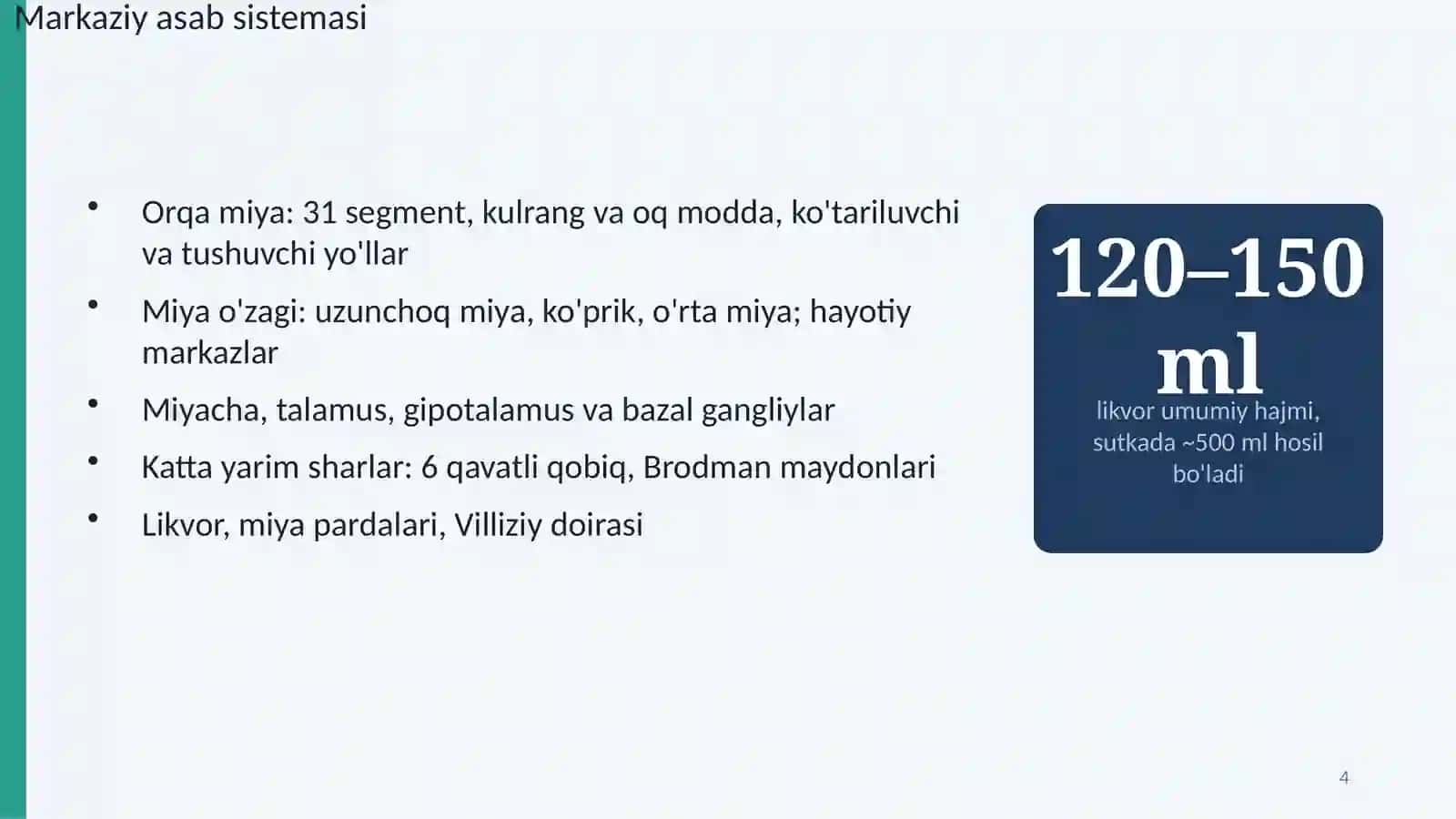 Asab sistemasining klinik anatomiyasi 4