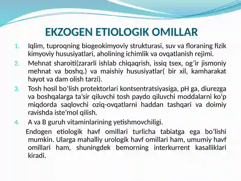 Siydik tosh kasalligi. 4