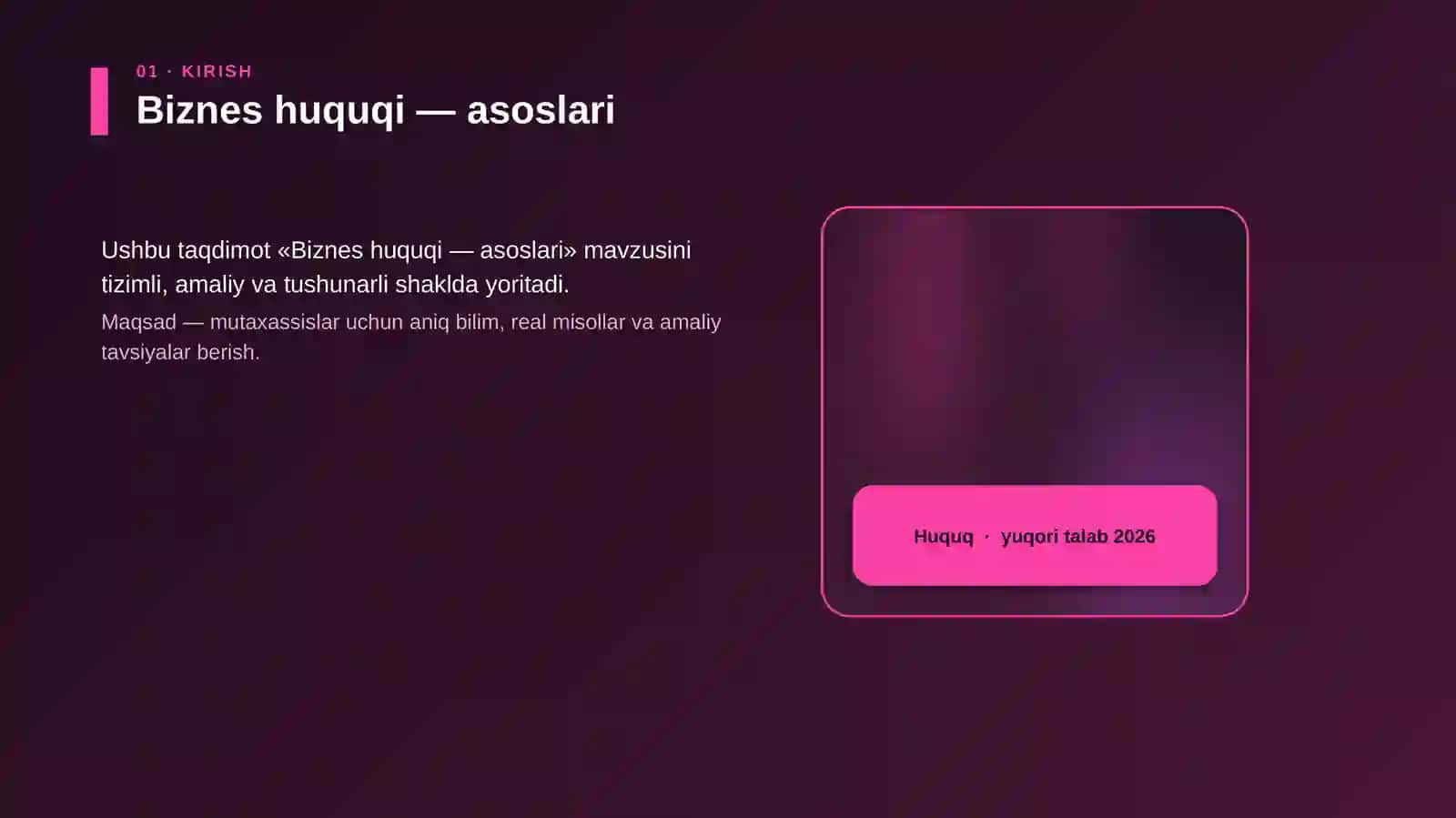 Biznes huquqi — asoslari 4