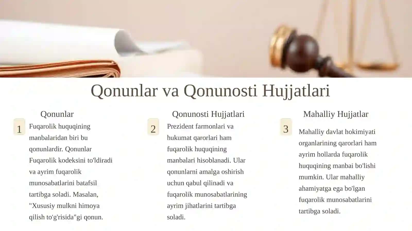 Fuqarolik Huquqlarining manbalari 4