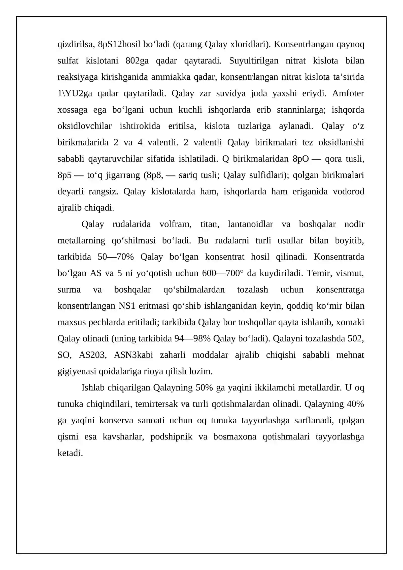 Qalay rudalarini qayta ishlovchi asosiy korpus loyihasi 4