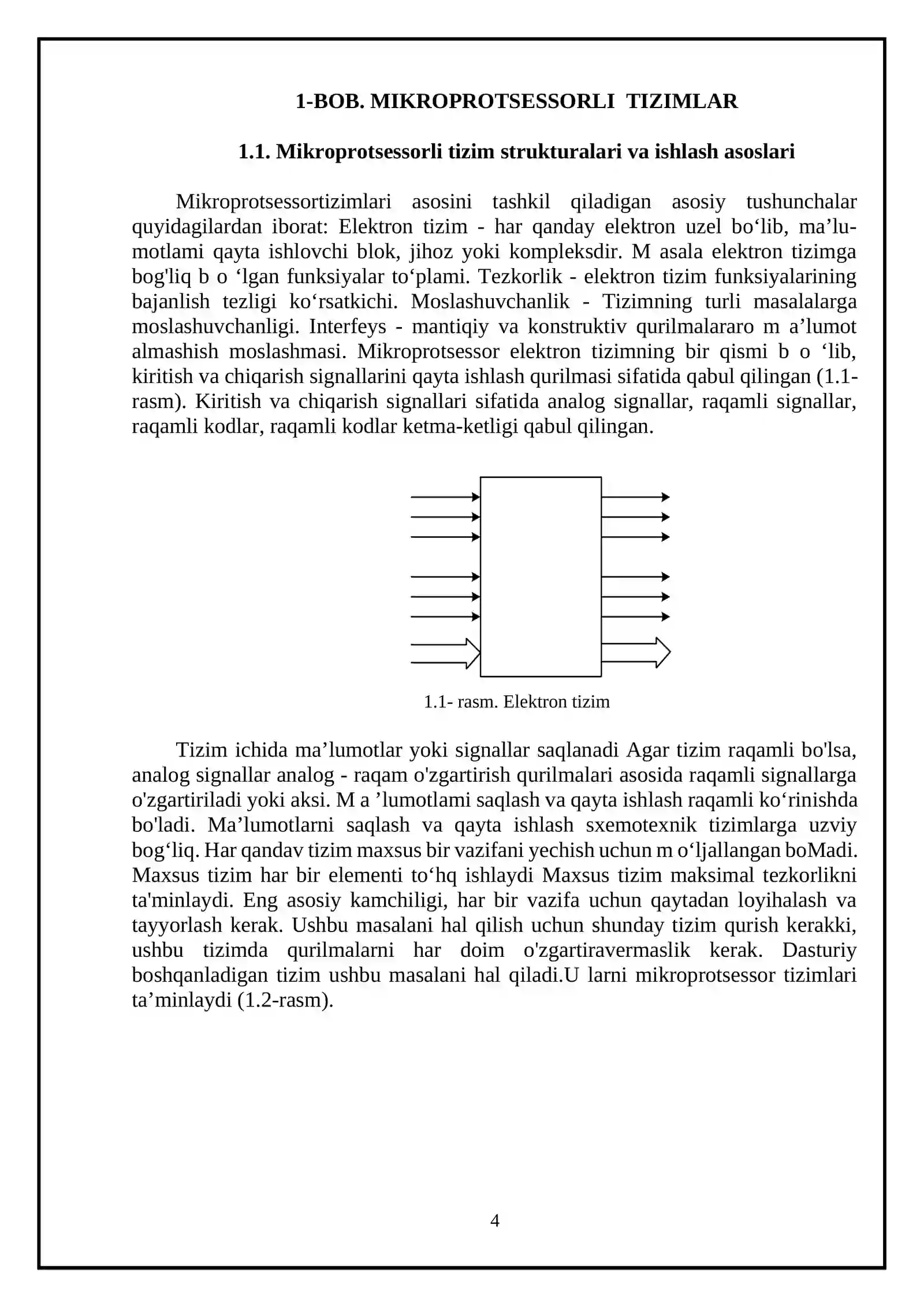 Mikroprotsessor va mikroprotsessor tizimlari 4