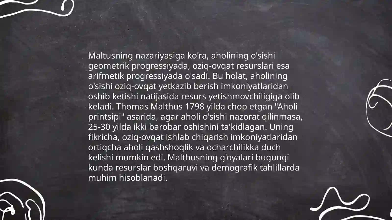 Maltusning “Nufuz Nazariyasi” 4