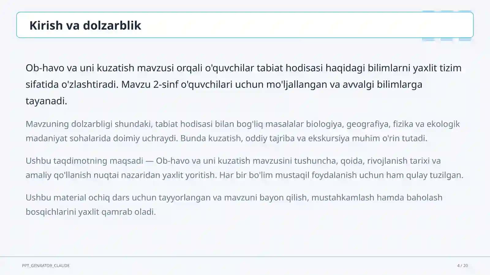 Ob-havo va uni kuzatish (2-sinf) 4