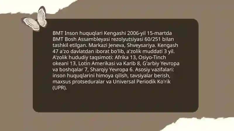 BMT Inson huquqlari bo‘yicha Oliy komissari idorasi (OHCHR) 4