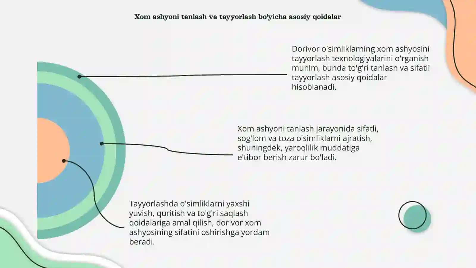 Dorivor o'simliklarining xom ashyosini tayyorlash texnologiyalari bilan tanishish 4