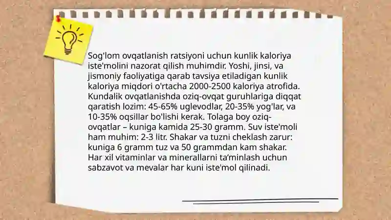 Vitaminlar ovqatlanish ratsioni rejimi va tartibga doir masala va mashqlar. 4