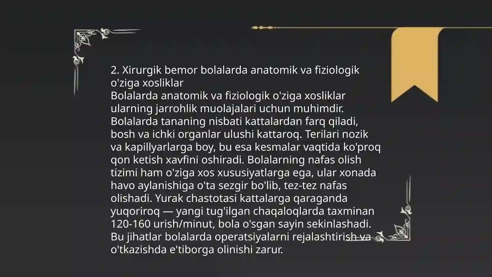 Xirurgik Bemor Bolalarning Qo'llab-quvatlanish usullari 4