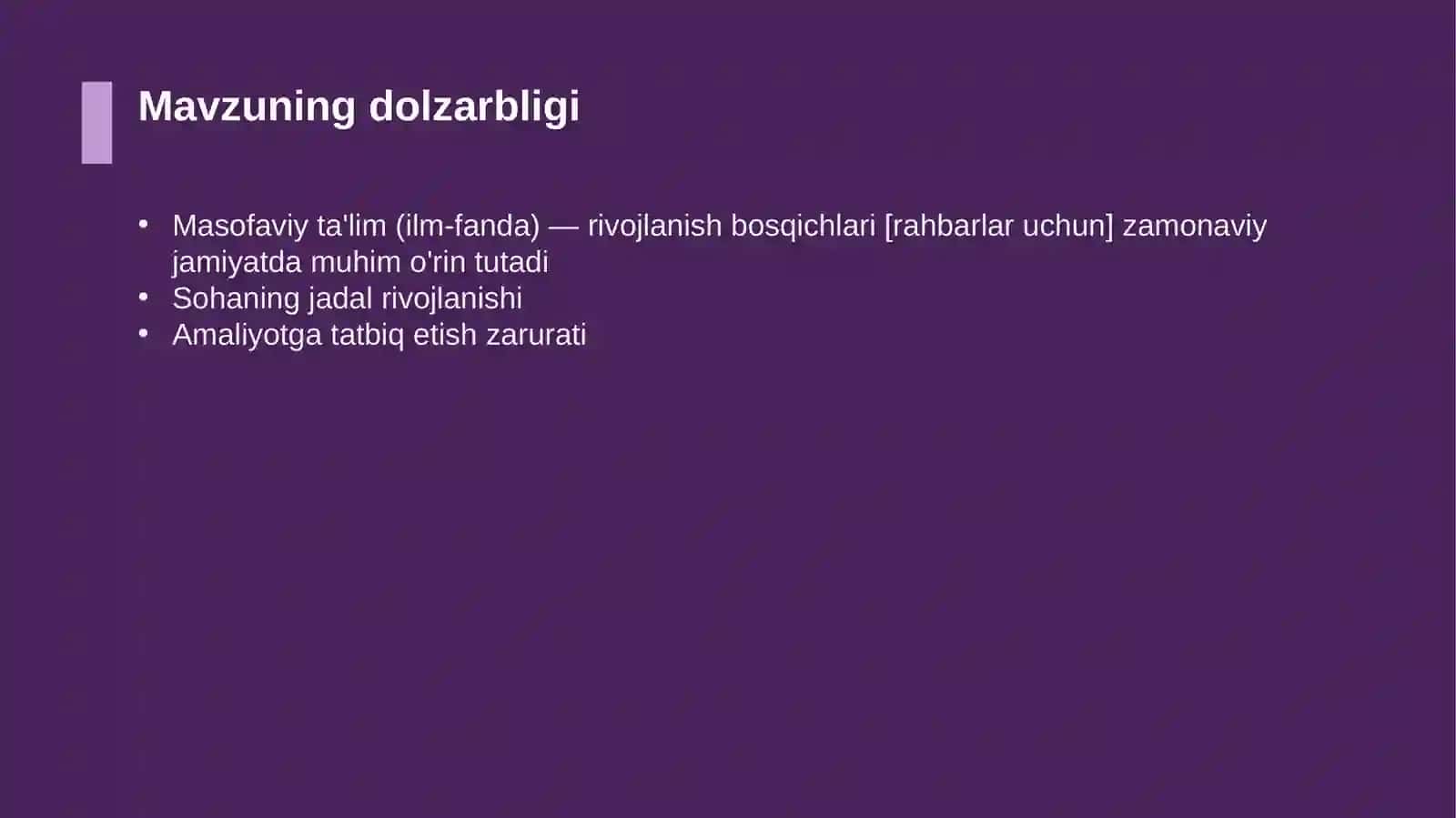 Masofaviy ta'lim (ilm-fanda) — rivojlanish bosqichlari [rahbarlar uchun] 4