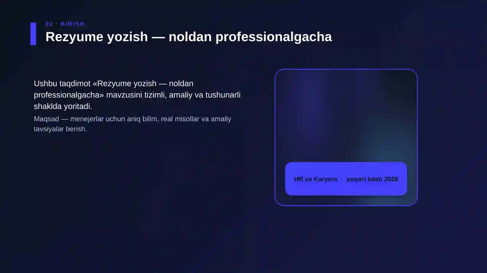 Rezyume yozish — noldan professionalgacha 4