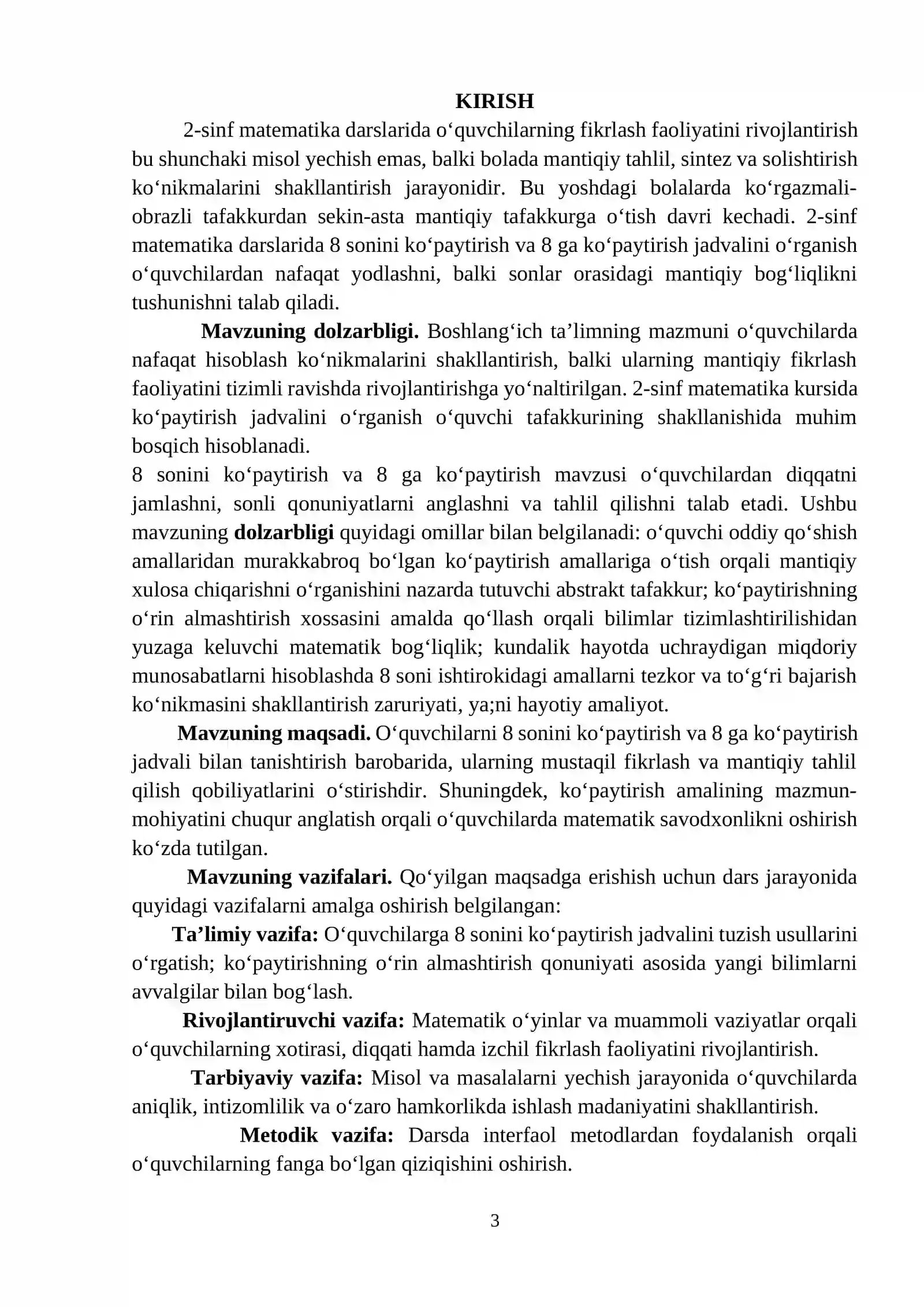 2-sinf matematika darslarida o‘quvchilarning fikrlash faoliyatini rivojlantirish 4