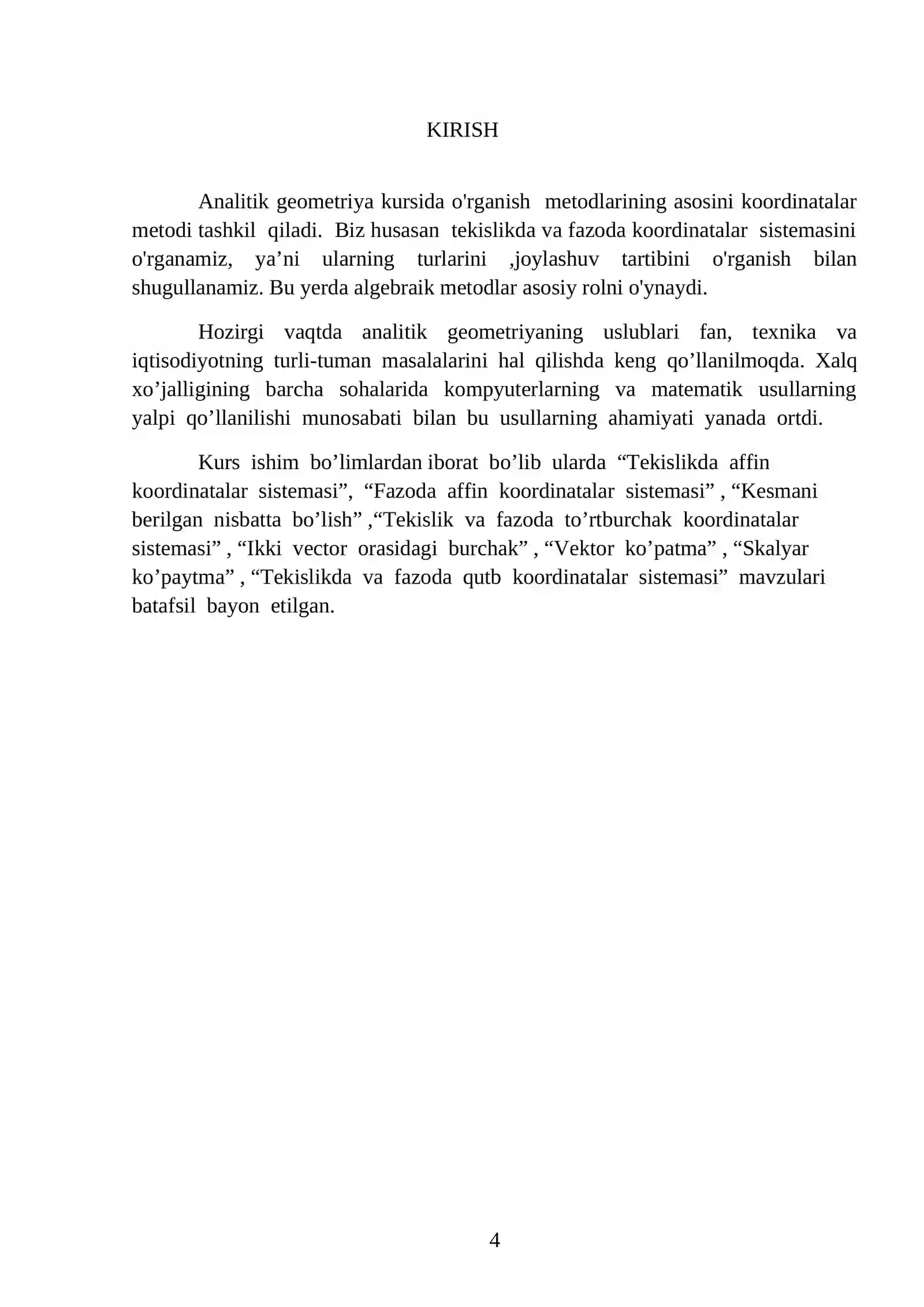 Tekislikda koordinatalar metodining tatbiqlari 4