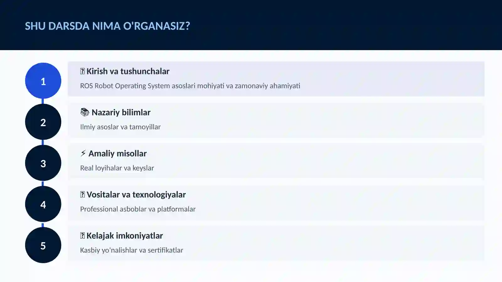 ROS Robot Operating System asoslari 4