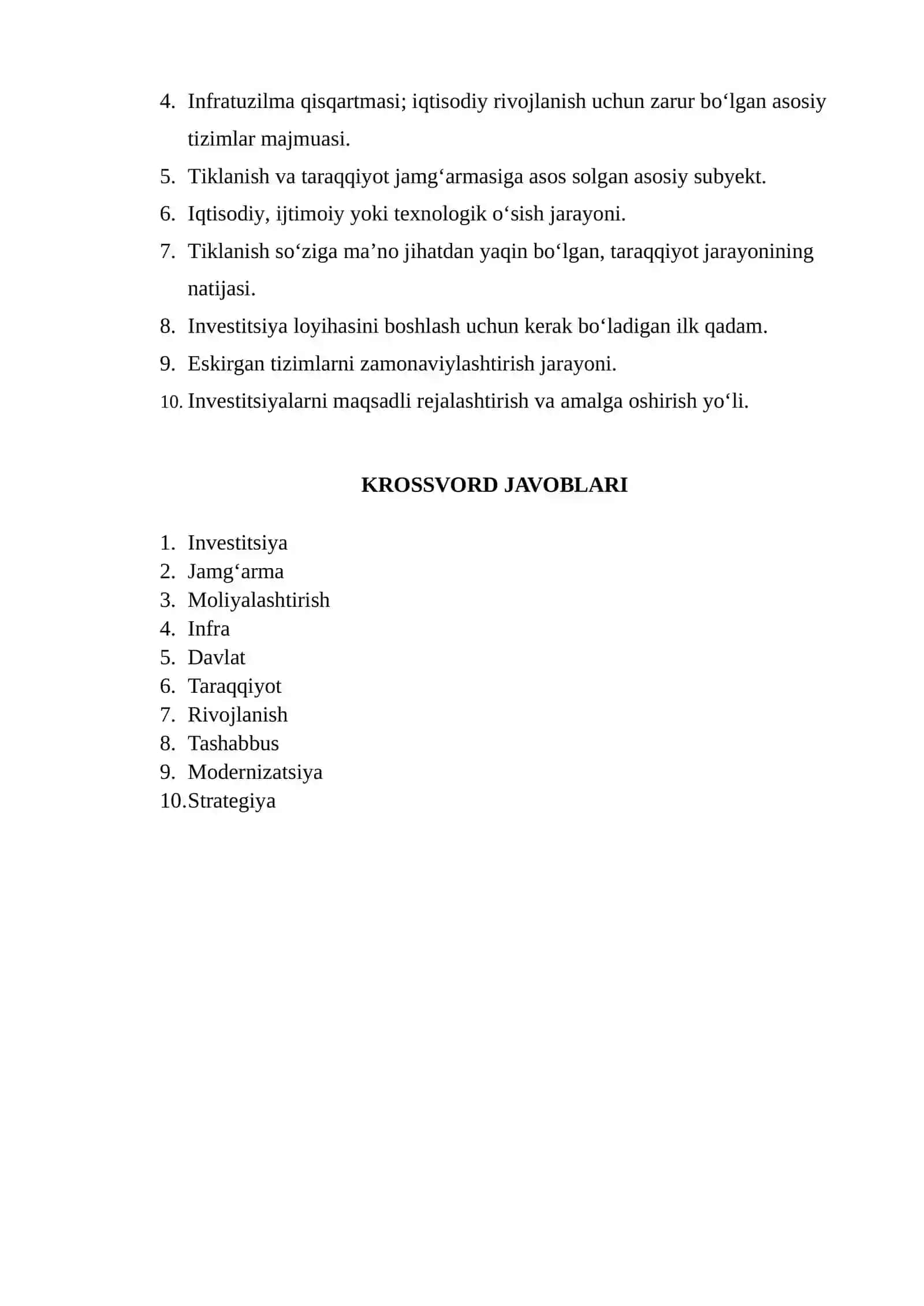 Investitsiya loyihalarini moliyalashtirish 4
