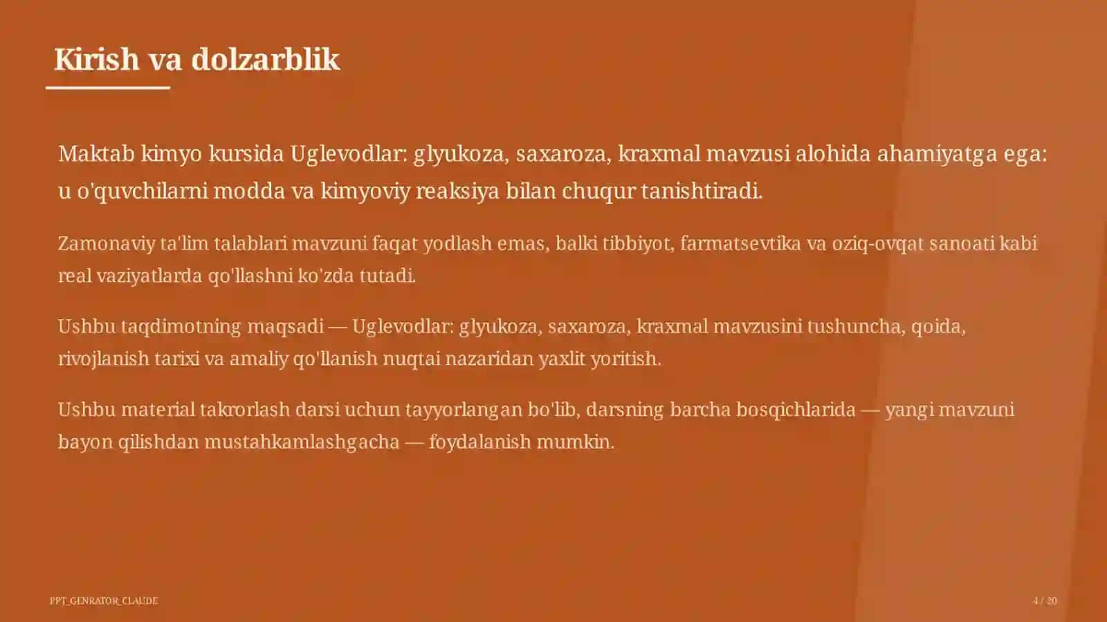 Uglevodlar: glyukoza, saxaroza, kraxmal (11-sinf) 4