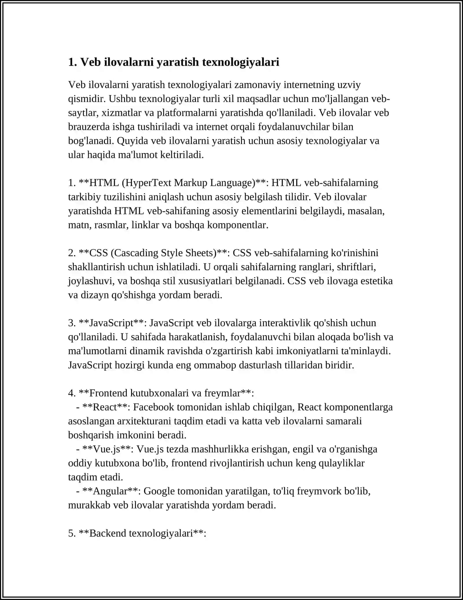 DASTURLASH TIZIMLARIDA ILOVALAR YARATISH TEXNOLOGIYASI 4