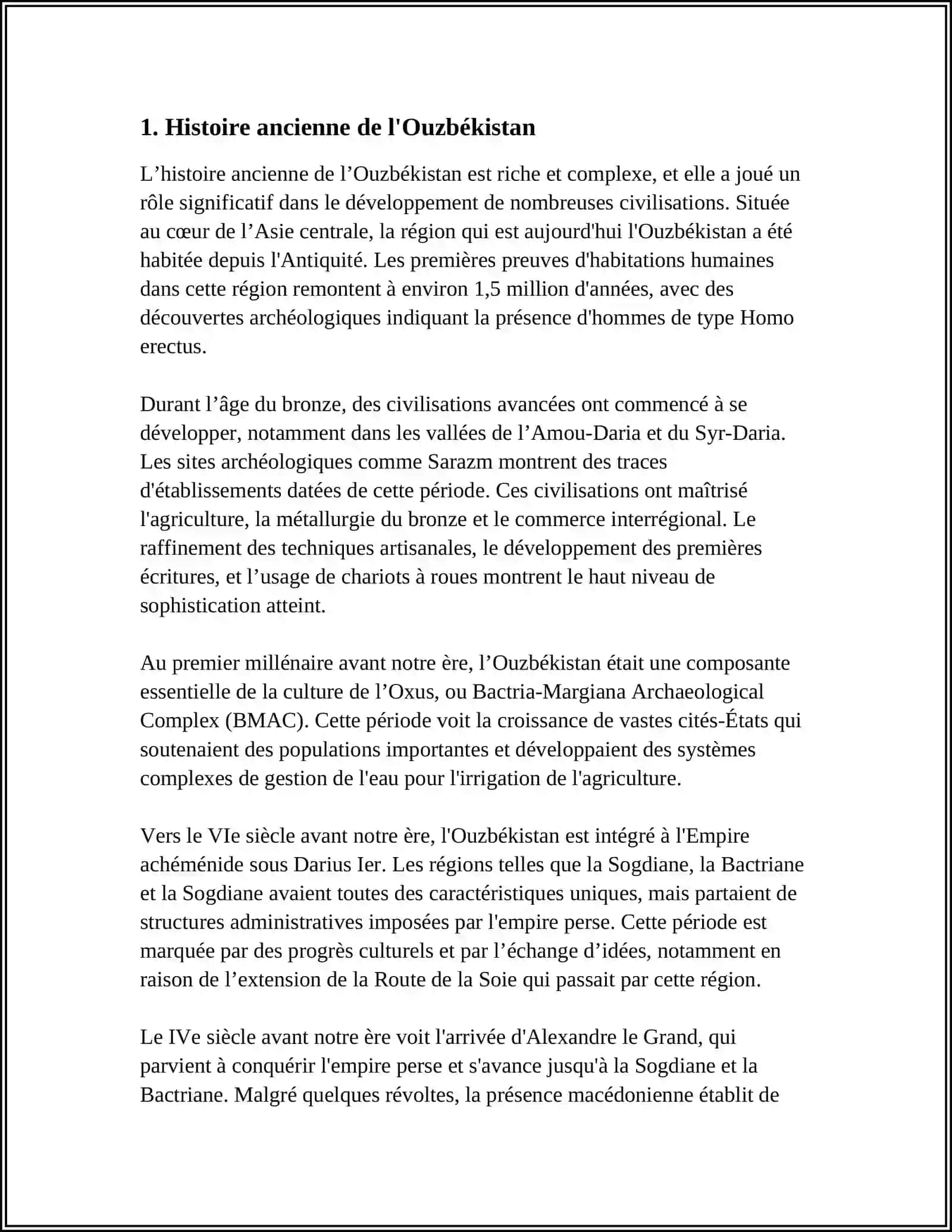 Histoire ancienne de l'Ouzbékistan 4
