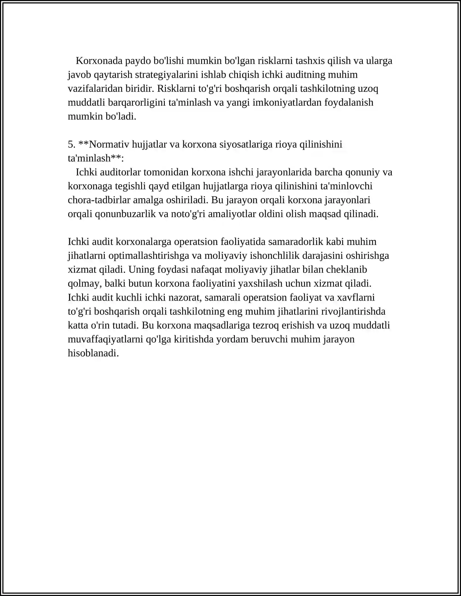 ICHKI AUDIT 4