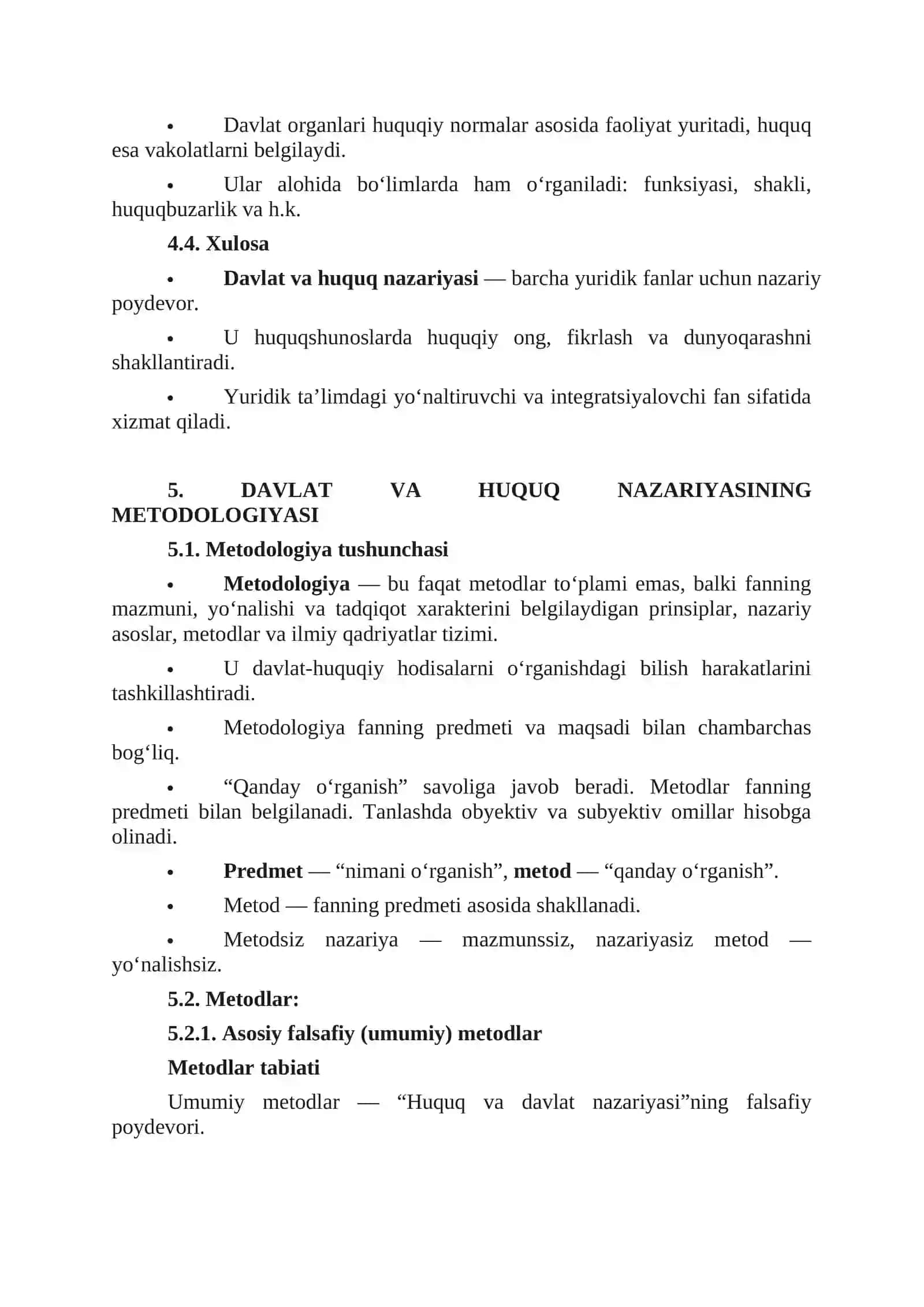 DAVLAT VA HUQUQ NAZARIYASI FANIGA KIRISH 4