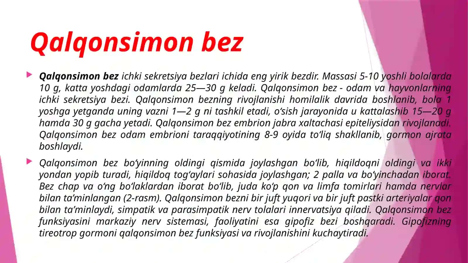 Aralash sekretsiya bezlari anatomiyasi va fiziologiyasi 4