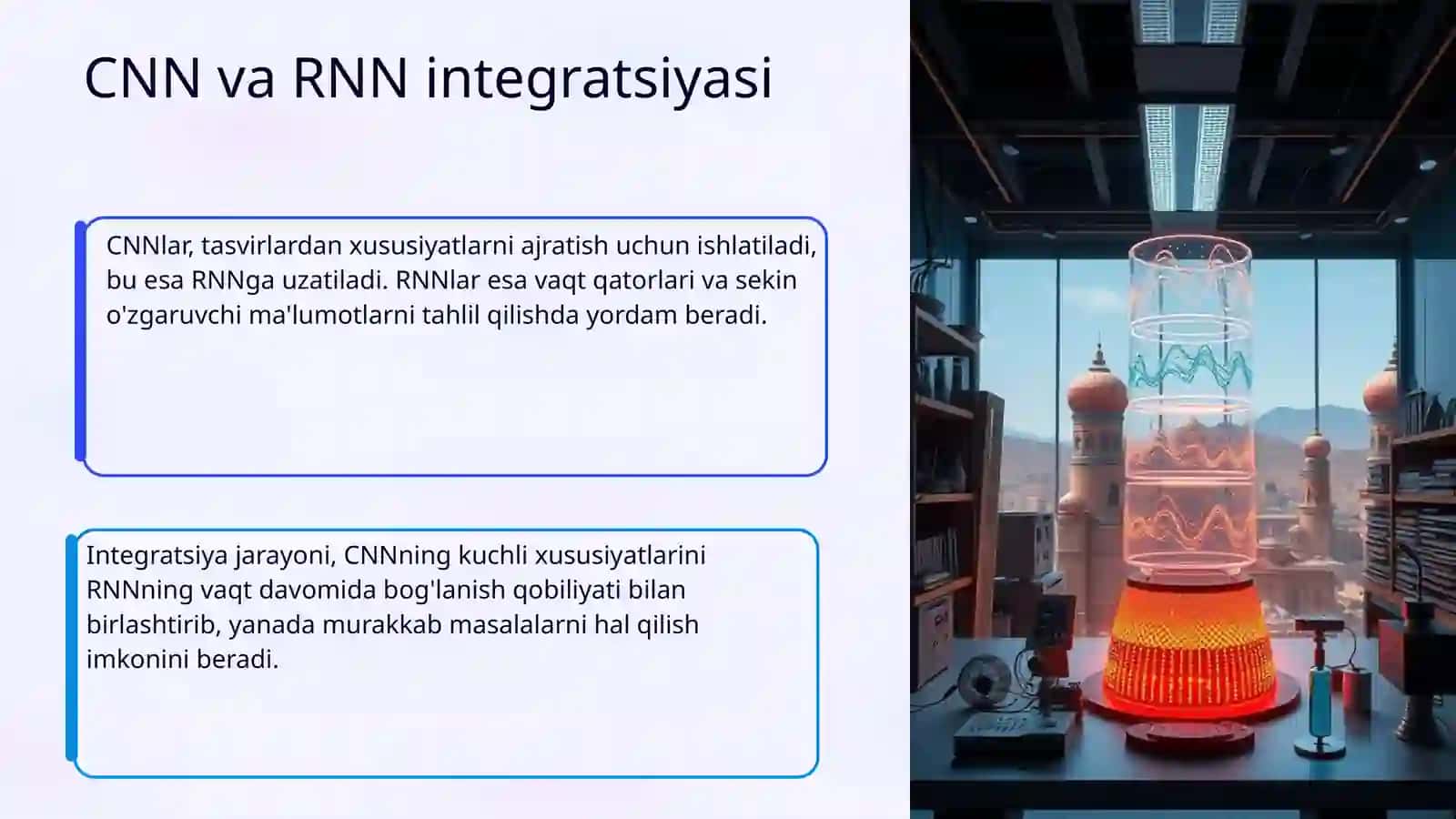CNMvaRNN algoritmlari va CNN integratsiyasi 4